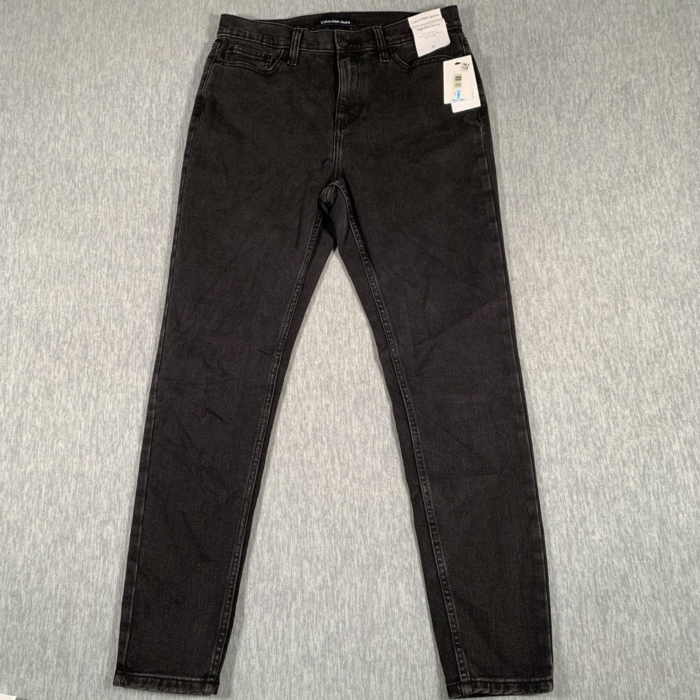 Calvin Klein‎ Jeans Womens Jeans 31 Black High Rise Skinny Stretch Denim